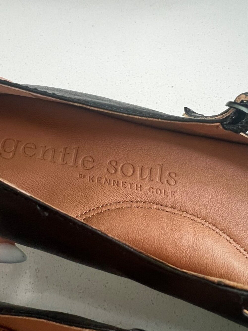 GENTLE SOULE Wynona black leather Mary Jane Flats size 7.5 M - Picture 6 of 9